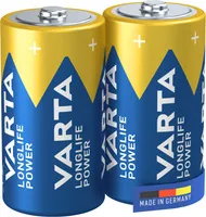 Varta Batterie Longlife Power C , 2 Stück - Gewicht: 65.8 g - Verpackungseinheit: 2 Stück - Chemisches System: Alkali Mangan - Batterietyp Bauform: LR14 / C / Baby / 4014 / 4114 / 4714 / 8014 / 814 / LR14EE / AM2 / Size L / MN1400 / ID1400 / E93 / LR14N /