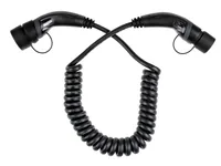 FURBER.power Ladekabel ODIN Typ 2 11kW 5 m Spiral - Kabellänge: 5 m - Ladeleistung: 11 kW - Stromstärke: 16 A - Anschluss Seite B: Typ 2 - Anschluss Seite A: Typ 2