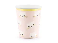 Partydeco Einwegbecher Cat 200 ml, 6 Stück, Hellrosa - Produkttyp: Einwegbecher - Materialtyp: Papier - Material: Pappe - Detailfarbe: Hellrosa