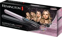 Remington Haarglätter S6700 Sleek & Curl Expert - Ionentechnologie: Nein - Haarglätter Eigenschaften: Automatische Sicherheitsabschaltung - 360° Drehgelenk - Glätten - Verriegelungsmechanismus - Material Glättplatten: Keramikbeschichtet - Anwender: Heiman