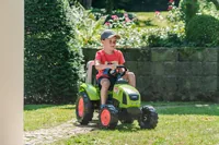 Falk Claas Traktor + Anh. L - Fahrzeugtyp: Traktor - Altersempfehlung ab: 3 Jahren - Ausstattung: Anhänger - Detailfarbe: Grün - Schwarz - Material: Kunststoff