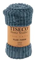 Tiseco RIBBLE throw blanket 130 x 160 cm Polyester Blue