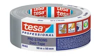 tesa Klebeband Pro Strong Duct Tape Grau, 50 m x 50 mm - Detailfarbe: Grau - Art: Gewebeband