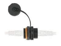 DeLOCK Cable Connector RJ45 jack to RJ45 jack Cat.6A with protective cap waterproof