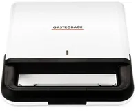 Gastroback Sandwich-Toaster 750 W - Produkttyp: Sandwich Toaster - Höhenverstellbar: Nein - Detailfarbe: Weiss - Schwarz - Leistung: 750 W - Temperatur einstellbar: Nein - Anzahl unterschiedliche Grillplatten: 2