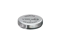 Varta Knopfzelle V399 , 1 Stück - Bauform: Uhrenbatterien - Batterietyp: SR57 / V395 / 395 / SR927SW / D395 / 399 / SR927W / D399 - Chemisches System: Silberoxid - Gewicht: 0.7 g - Spannung: 1.55 V
