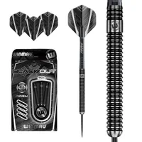 Winmau Dartpfeile Steeldart Blackout 3 Stück - Nachhaltigkeit: Nicht angegeben - Dart Art: Steel Dart - Detailfarbe: Schwarz - Material: Wolfram - Gewicht: 24 g