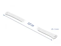 Delock Kabelschlauch dehnbar, 10m x 3 mm Weiss - Detailfarbe: Weiss - Breite: 3 mm - Länge: 10 m - Produkttyp: Kabelschlauch - Ausstattung Kabelmanagement: Zuschneidbar - Wiederverwendbar - Elastisch - Verpackungseinheit: 1 Stück
