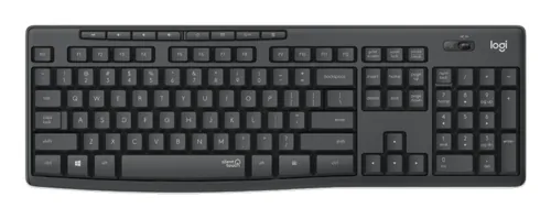 Logitech Tastatur-Maus-Set MK295 Graphite CH-Layout - Maus Features: Silent-Tasten - Ein-/Ausschalter - Scrollrad - Tastatur Typ: Standard - Tastaturlayout: QWERTZ (CH) - Tastatur Features: Silent-Tasten - Medientasten - Ziffernblock - Keyboard Tasten: Kl