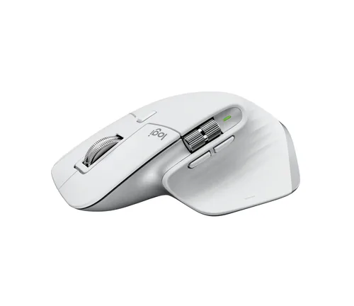 Logitech Maus MX Master 3S Pale Grey - Maus-Typ: Standard - Maus Features: Seitliches Scrollrad - Logi Bolt-Empfänger - Easy Switch - Daumentaste - Scrollrad - Bedienungsseite: Rechtshänder - Detailfarbe: Weiss - Verbindungsart: Kabellos - Schnittstelle: 