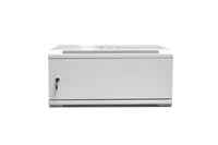 Wall-mounted network cabinet 19"" 4U rack 600x450, solid door, gray, undivided, folded, 60kg
