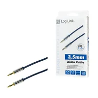 Logilink Audio-Kabel,3,5 mm 3-PinM zu 3,5 mm 3-PinM,bl 1m
