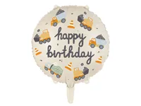 Partydeco Folienballon Baufahrzeuge 45 cm, Mehrfarbig - Packungsgrösse: 1 Stück - Grösse: 45 cm - Motiv: Fahrzeug - Baustelle - Produkttyp: Folienballon - Material: Folie - Detailfarbe: Mehrfarbig