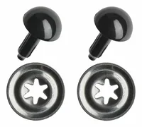 Rico Design Sicherheitsaugen 10 mm 2 Stück - Selbstklebend: Nein - Verpackungseinheit: 2 Stück - Detailfarbe: Schwarz - Produkttyp Kleinteile: Augen