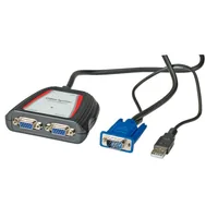 VALUE Portable VGA Video Splitter, 2-way 250 MHz