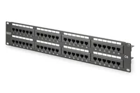 DIGITUS Patchpanel 2HE 48-Port Cat6 ungeschirmt schwarz