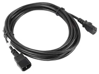 LANBERG Netzkabel-Verlängerung IEC 320 C13->C14 5,0m VDE sw