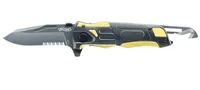 Walther Survival Knife Rescue Knife Yellow - Funktionen: Seil- & Gurtschneider - Wellenschliffmesser - Glasbrecher - Outdoor - Klingenlänge: 90 mm - Eigenschaften: Keine Eigenschaft - Zertifikate: Keine Zertifizierung - Zusammenklappbar: Ja - Farbe: Schwa