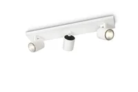 Philips Aufbauspot Runner, 3 x GU10, 20 W, Weiss - Leuchten Kategorie: Aufbauleuchte - Betriebsart: Netzbetrieb - Lampensockel: GU10 - Farbtemperatur Kelvin: Je nach Leuchtmittel - Gesamtleistung: 50 W - Farbwiedergabeindex CRI: 0