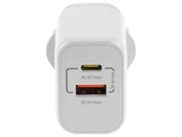 onit USB-Wandladegerät Dual 1C1A 35 W GaN Weiss - Ladeport Output: 1x USB-A 18W - 1x USB-C 35W - Detailfarbe: Weiss - USB Ladeanschluss (Output): 2