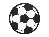 Partydeco Papierservietten Fussball 13.5 cm, 20 Stück - Material: Papier - Grösse: Spezialgrösse - Eigenschaften: Zertifikat - Anzahl Lagen: 3 - Motiv: Fussball - Produkttyp: Papierservietten