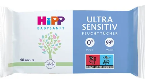HIPP Feuchttücher Babysanft Ultra sensitiv 5x 48 Stk. - Packungsgrösse: 240 Stück - Körperbereich: Alle Körperbereiche - Produkttyp: Feuchttücher