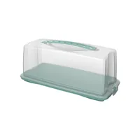 Rotho Cakebutler Fresh Grün/Transparent - Produkttyp: Cakebutler - Materialtyp: Kunststoff - Material: Polypropylen (PP) - Detailfarbe: Transparent - Grün - Anzahl Etagen: 1 × - Stapelbar: Nein