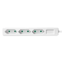 LogiLink Slim - Steckdosenleiste - Wechselstrom 250 V - 1700 Watt - Ausgangsanschlüsse: 3 (3 x Eurostecker)