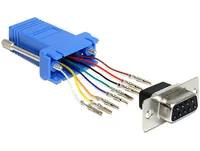 Delock Adapter RJ-45 - RS-232 DB9 (f-f) 0 m - Kabeltyp: Adapter - Datenanschluss Seite A: RJ-45 - Datenanschluss Seite B: RS-232 DB9 Buchse - Kabellänge: 0 m