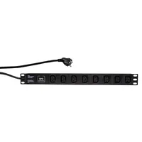 Logilink Steckdosenleiste 19"" 8fach IEC320, schwarz