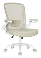 Songmics Bürostuhl höhenverstellbar Beige - Produkttyp: Bürostuhl - Material Bezug: Nylon - Schaumstoff - Armlehnen: Ja - Material Fuss: Kunststoff - Metall - Rückenart: Netzrücken - Rollenart: Universalrollen