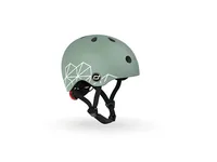 Scoot and Ride Kinderhelm Green lines Grün, XXS-S - Einsatzbereich: City - Kinder- & Jugendhelme - Altersgruppe: Kinder - Verschluss:  Steckschnalle - Helmtyp: Halbschale - Nachhaltigkeit: Nicht angegeben - Kopfumfang von: 45 cm