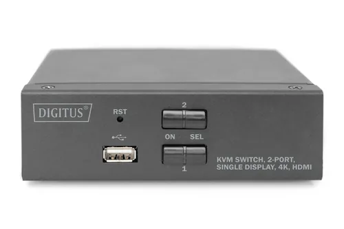 Digitus KVM Switch, 2 Port, Single Display, 4K, HDMI®