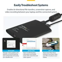 StarTech KVM Console to Laptop USB 2.0 Portable Crash Cart Adapter with File Transfer & Video Capture - Portable KVM Console