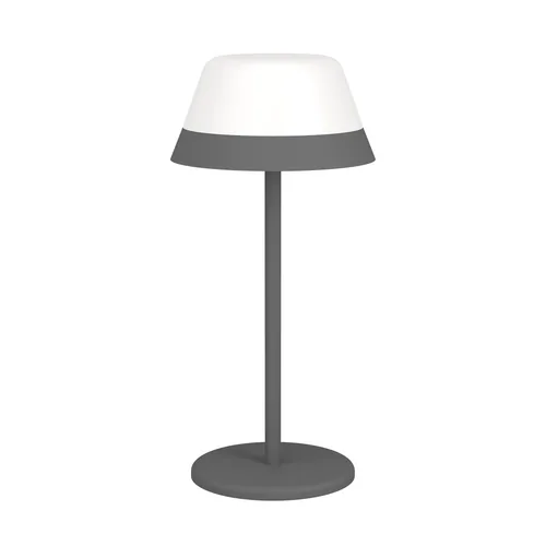 EGLO Leuchten Akku-Tischleuchte MEGGIANO 1.5W, 32 cm, Grau - Dimmbar: dimmbar - Lichtfarbe: Tunable White - RGB - farbig - Zusätzliche Ausstattung: Keine - Leuchtenfarbe: Grau - Gesamtleistung: 2.3 W - Lampensockel: LED fest verbaut