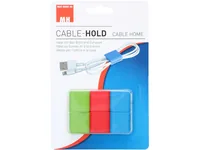 Max Hauri Kabel-Clip Hold, 6 Stück, Grün, Rot, Blau - Ausstattung Kabelmanagement: Selbstklebend - Produkttyp: Kabel-Clip - Verpackungseinheit: 6 Stück - Material: Kunststoff - Detailfarbe: Rot - Blau - Grün