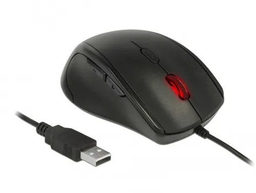 DeLOCK 12548 mouse Office Left-hand USB Type-A Optical 2400 DPI