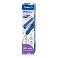 Pelikan Füllfederhalter Pelikano L Blau, für Linkshänder - Strichstärke: L - Set: Nein - Bedienungsseite Stift: Linkshänder - Ergnonomisch Schreiben: Ja - Anwender: Kinder - Schüler - Schriftfarbe: Königsblau