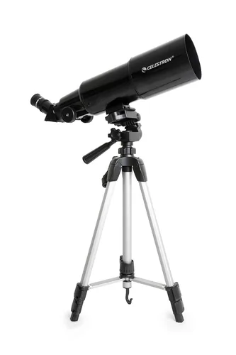 Celestron Teleskop Travel Scope 80 mit Smartphone Adapter - Brennweite Max.: 300 mm - Vergrösserung: 189 × - Teleskop-Art: Linsenteleskop (Refraktor)