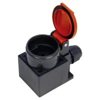 Steffen 56 00057 socket-outlet Type 15 Anthracite, Orange