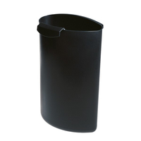 HAN Papierkorb Moon 6 l, 5-teilig, Schwarz - Fassungsvermögen: 6 l - Höhe: 300 cm - Anzahl Behälter: 1 - Material: Kunststoff - Polypropylen (PP) - Detailfarbe: Schwarz - Form: Oval