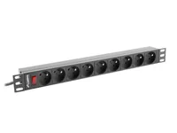 LANBERG POWER STRIP RACK 19"" (1U, 16A, 9X 230V PL)