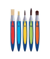 Pelikan Borstenpinsel Griffix Starter 5 diverse Grössen - Art: Borstenpinsel Nr. 12 - Borstenpinsel Nr. 6 - Haarpinsel Nr. 10 - Haarpinsel Nr. 5 - Katzenzungenpinsel Nr. 10 - Anwendungsbereich: Acrylfarben - Aquarell - Set: Ja