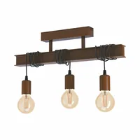 EGLO Leuchten Deckenleuchte TOWNSHEND 3x E27 Antik-braun - Produkttyp: Deckenleuchte - Protokoll: Keine - Smart Home: Nicht kompatibel - Dimmbar: nicht dimmbar - Anwendungsbereich: Indoor - Betriebsart: Netzbetrieb