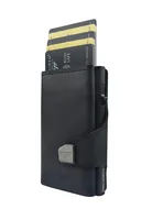 TRU VIRTU Portemonnaie Click & Slide Coin Wallet - Münzfach: Nein - RFID-Schutz: Ja - Farbe: Schwarz - Mehrfarbig - Silber - Material: Acrylnitril-Butadien-Styrol (ABS) - Leder - Aluminium - Verschluss: Druckknöpfe