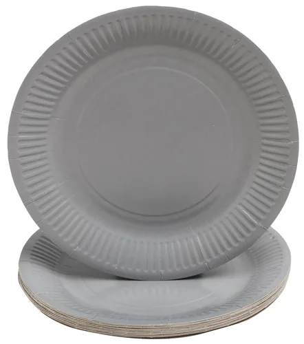 PRO nappe Einwegteller 23 cm, 20 Stück, Grau - Produkttyp: Einwegteller - Materialtyp: Papier - Material: Pappe - Detailfarbe: Grau - Verpackungseinheit: 20 Stück