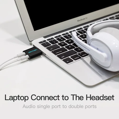 Vention USB External Sound Card Black Metal Type