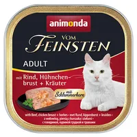 ANIMONDA Vom Feinsten Adult Beef, chicken breast and herbs - wet cat food - 100g
