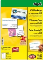 SIGEL Visitenkarten 85x55mm LP798 weiss, 225g 100 Stück