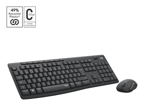 Logitech Tastatur-Maus-Set MK295 Graphite CH-Layout - Maus Features: Silent-Tasten - Ein-/Ausschalter - Scrollrad - Tastatur Typ: Standard - Tastaturlayout: QWERTZ (CH) - Tastatur Features: Silent-Tasten - Medientasten - Ziffernblock - Keyboard Tasten: Kl